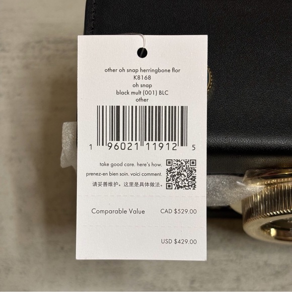 Kate Spade Oh Snap Herringbone Floral Camera Crossbody Bag - Picture 11 of 15